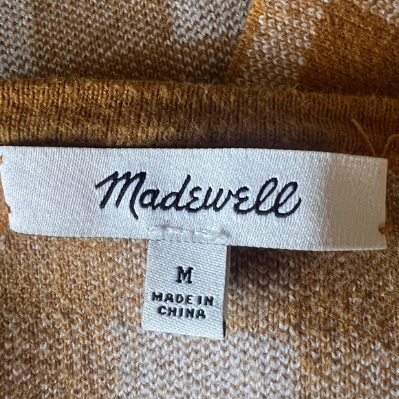 Madewell Mustard and White Checkered Tank Top. Sz/M - Picture 2 of 10